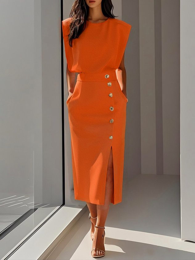 Aspen - Effortless Women Formal Midi Dress