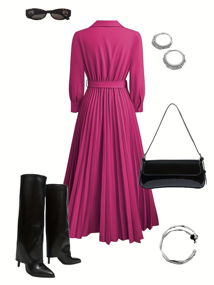 Margot  - Everyday Elegance Plated Dress