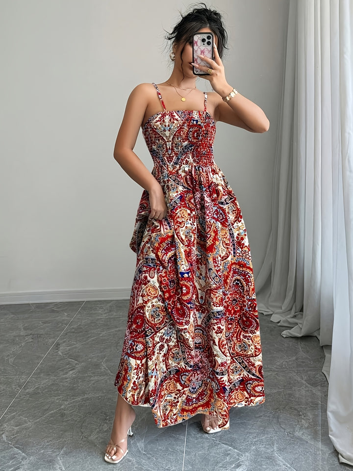 Meli - Casual Spaghetti Suspender Maxi Dress