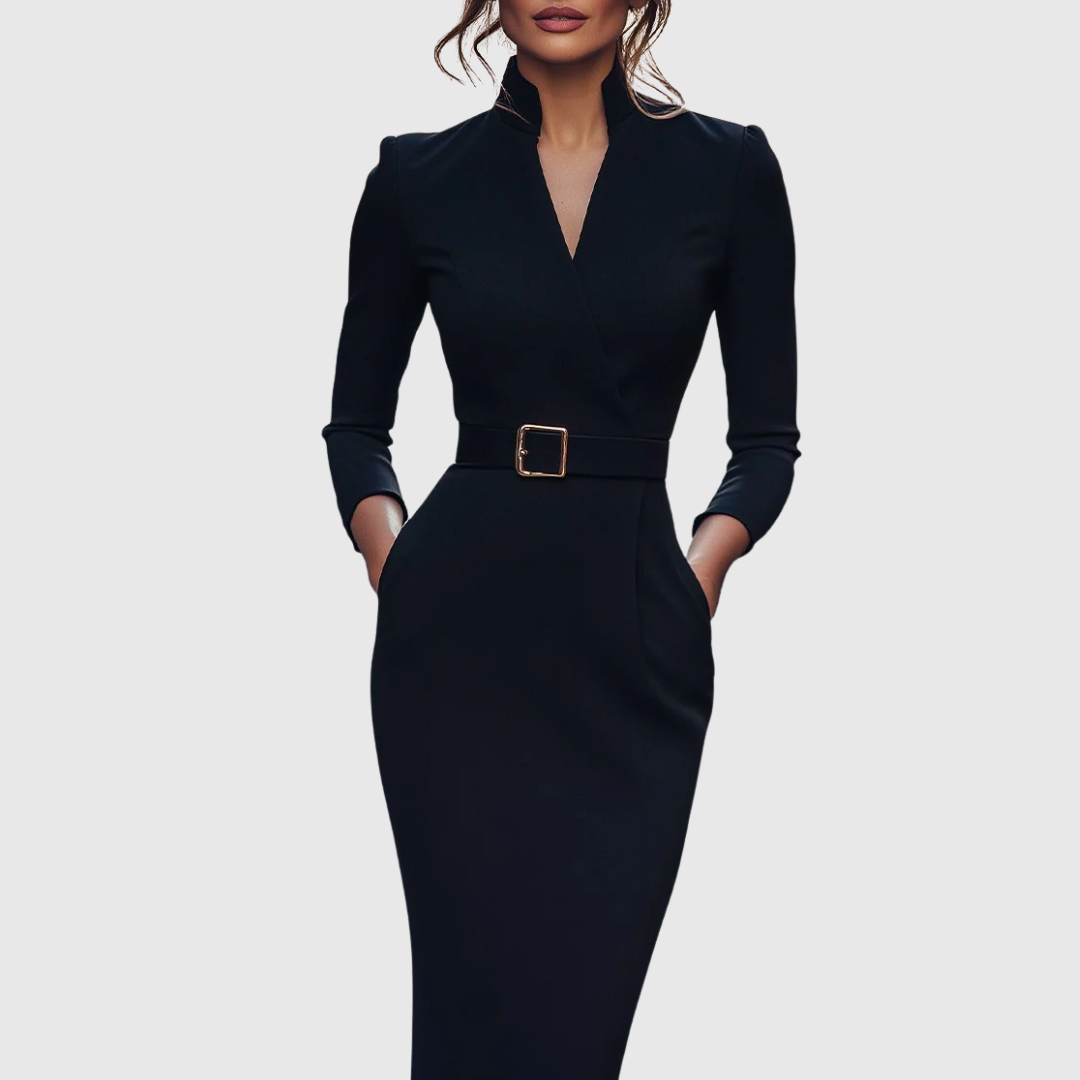 Claribel - Elegant Refined Midi Dress