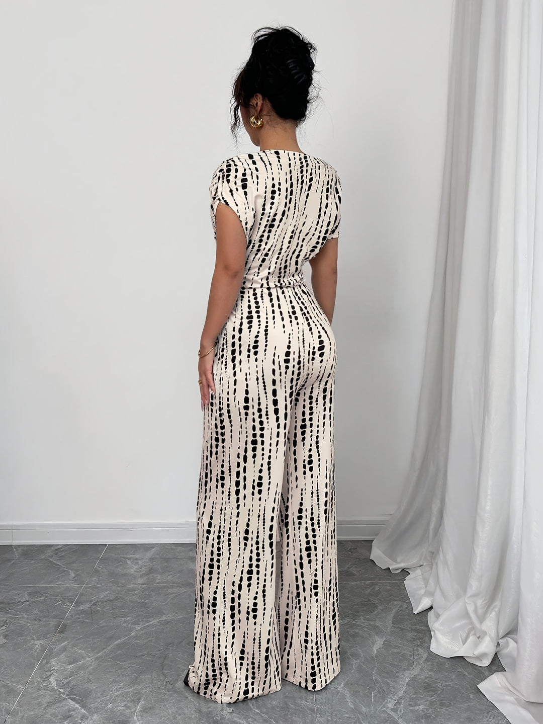 Ana - Elegant Front Tie Wide-Leg Maxi Dress