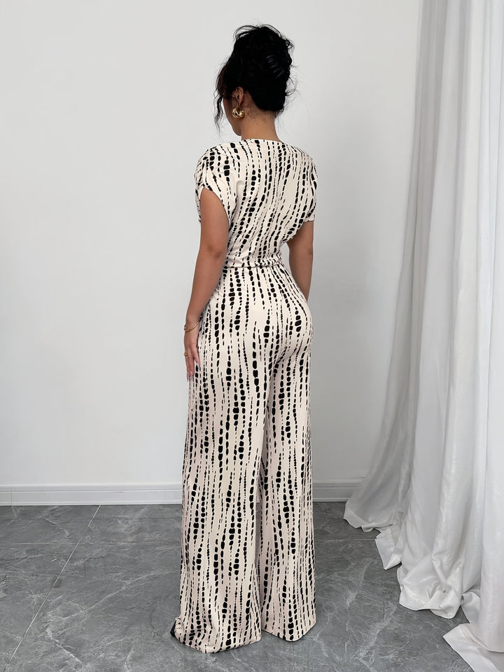 Ana - Elegant Front Tie Wide-Leg Maxi Dress