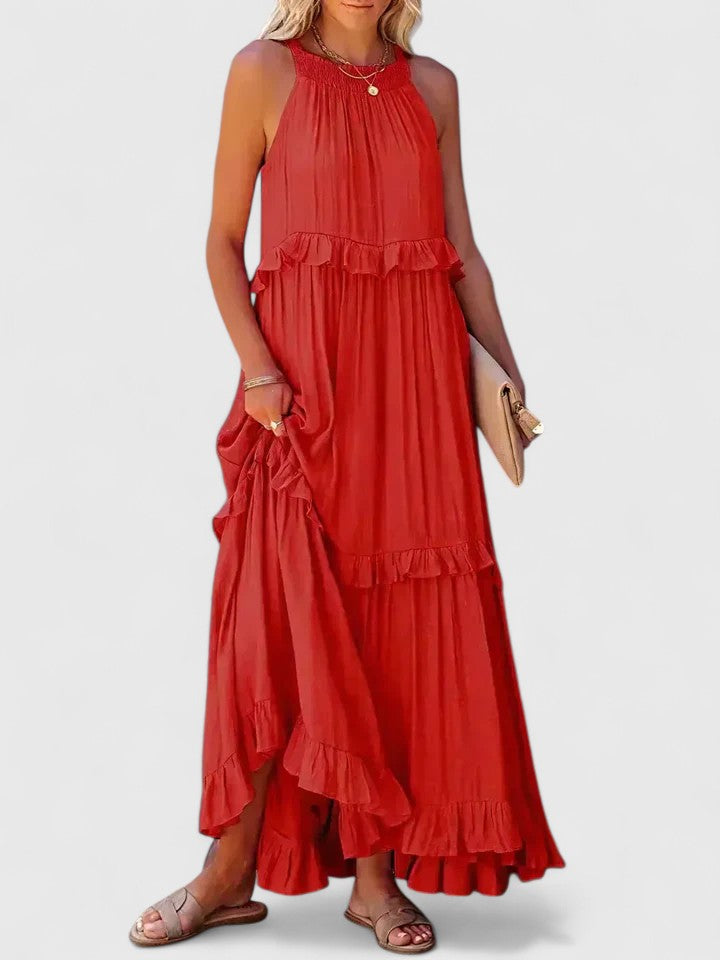 Shannon - Elegant Ruffle Flowy Dress For Women