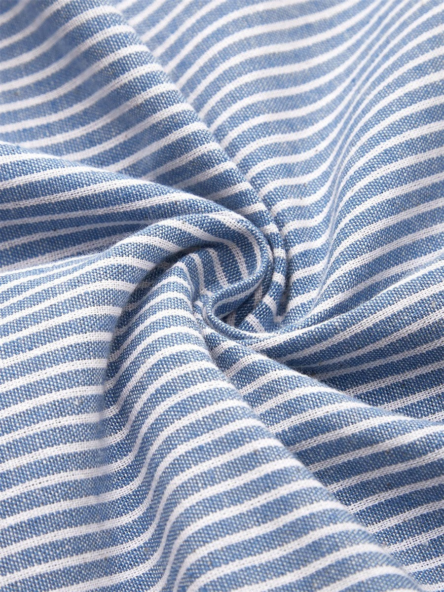 Kay - Striped Summer Midi Dress With Buttons