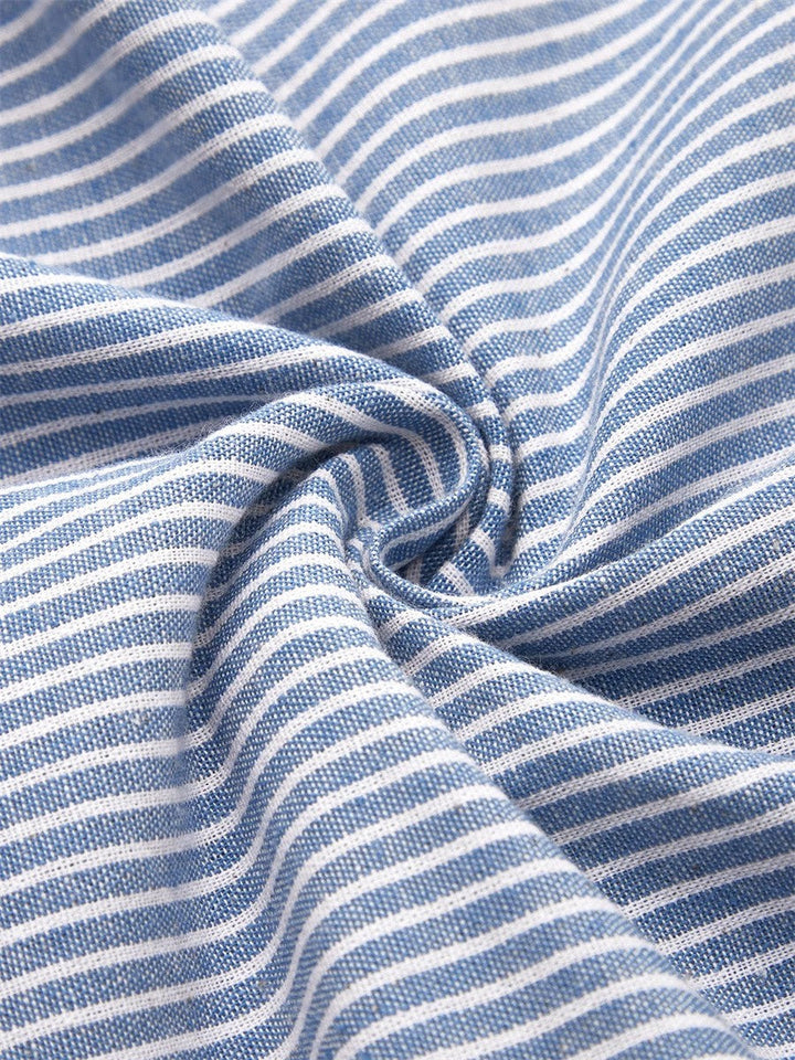 Kay - Striped Summer Midi Dress With Buttons