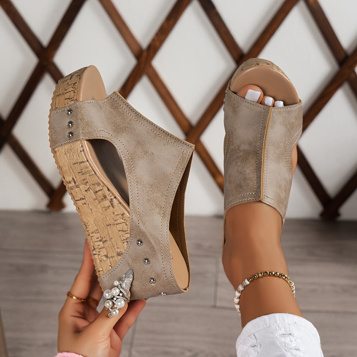 Patty - Elegant Retro Platform Wedge Sandals