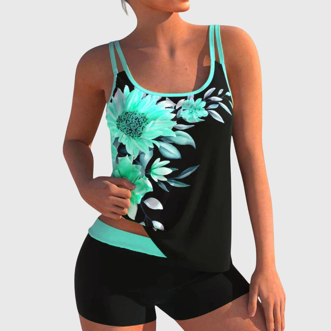 Riley - Women’s Floral Print Two-Piece Swimsuit Set