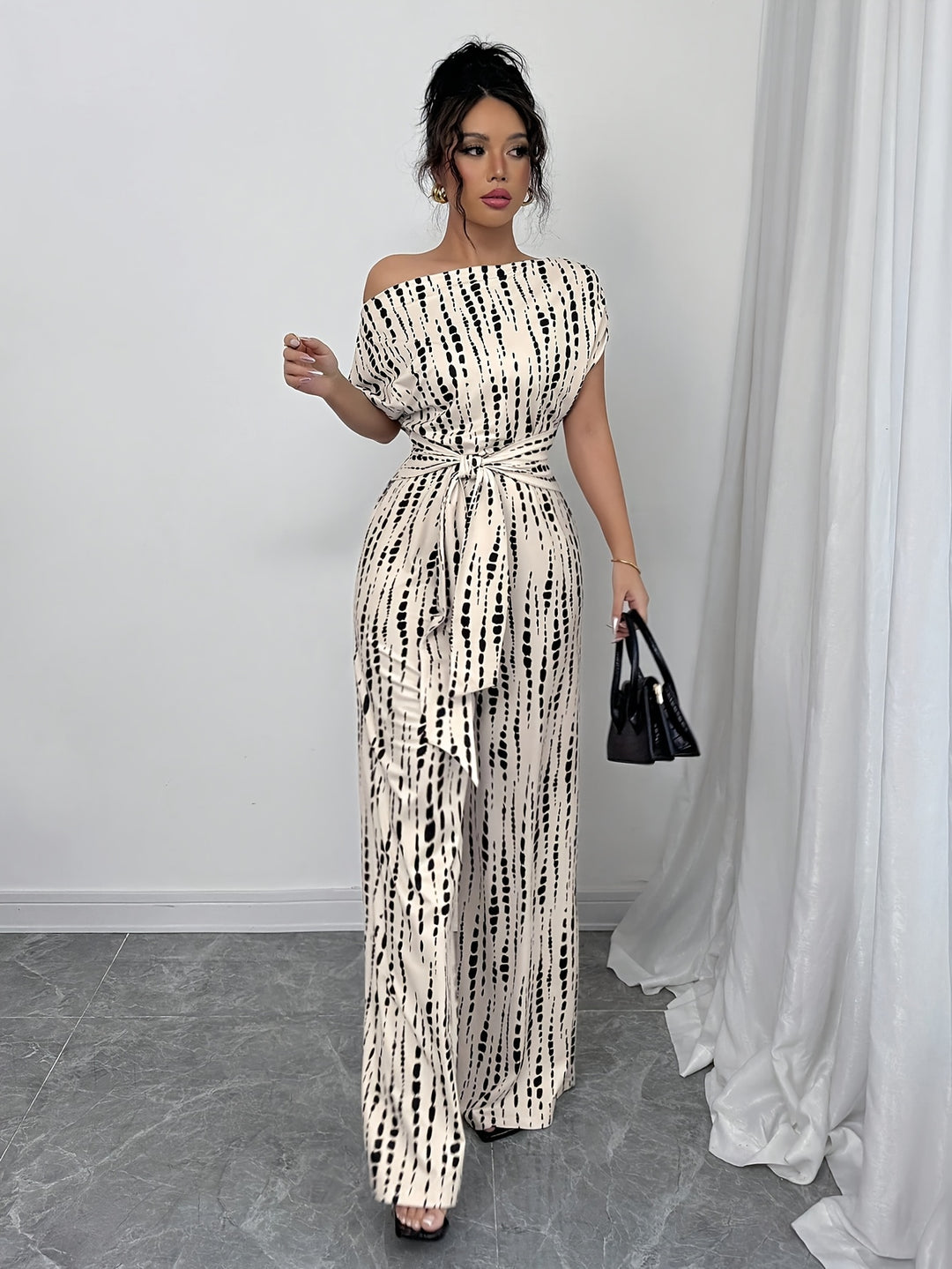 Ana - Elegant Front Tie Wide-Leg Maxi Dress