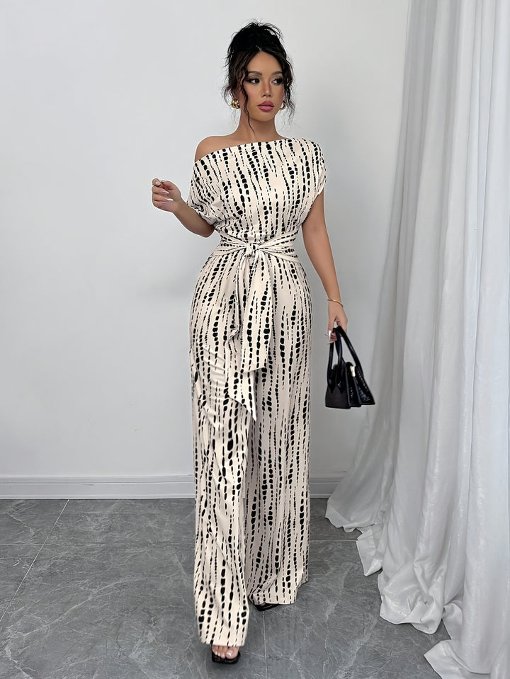 Ana - Elegant Front Tie Wide-Leg Maxi Dress