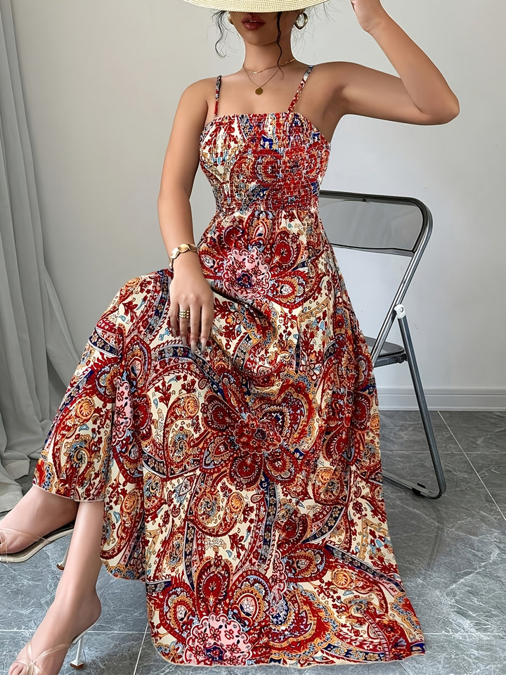 Meli - Casual Spaghetti Suspender Maxi Dress