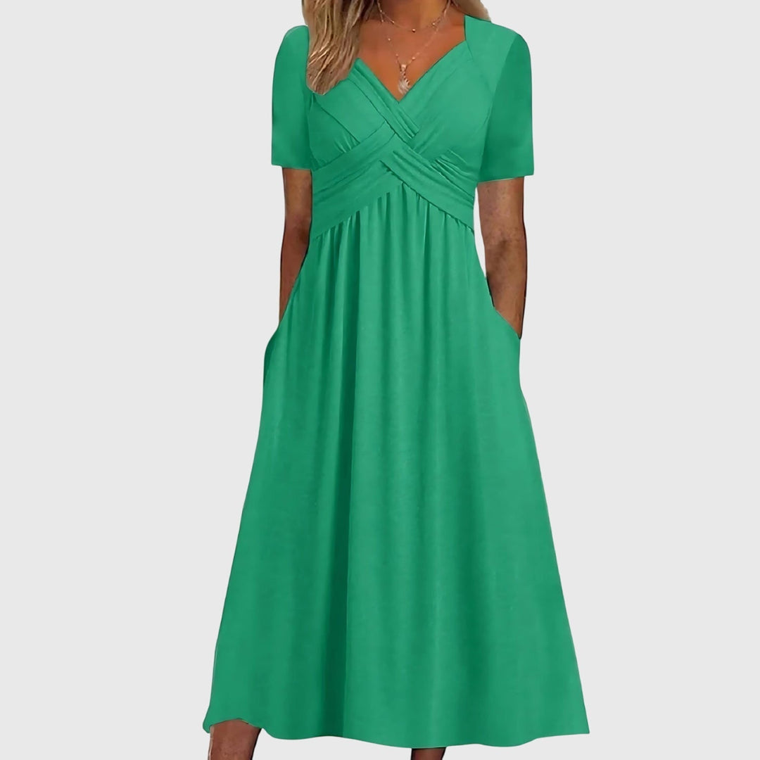 Viola - Women Midi Dress With Tummy Control