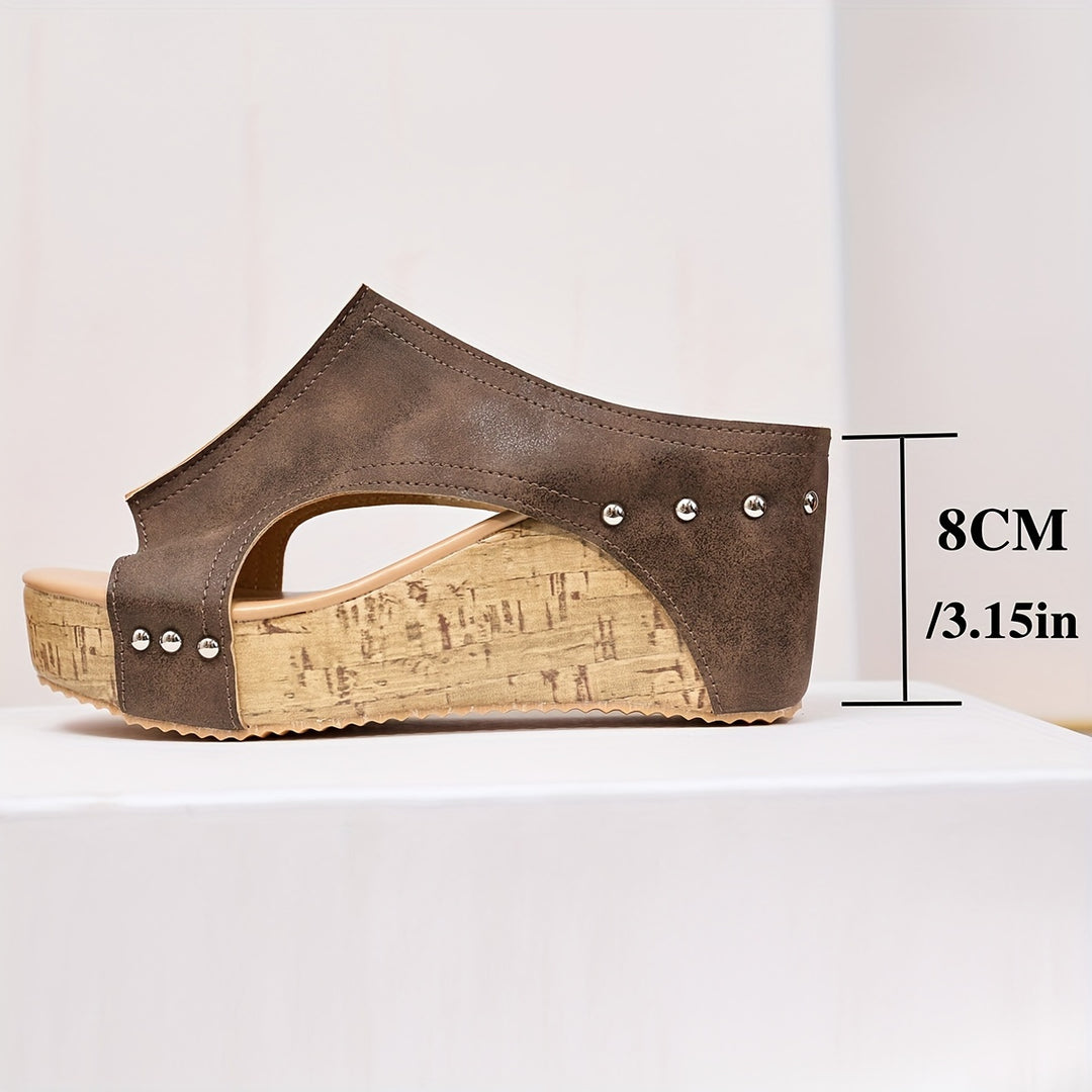 Patty - Elegant Retro Platform Wedge Sandals