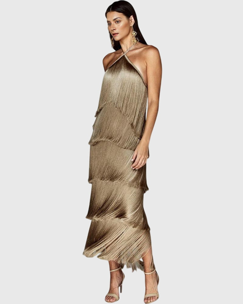 Artiselle - Tassel Formal Maxi Dress