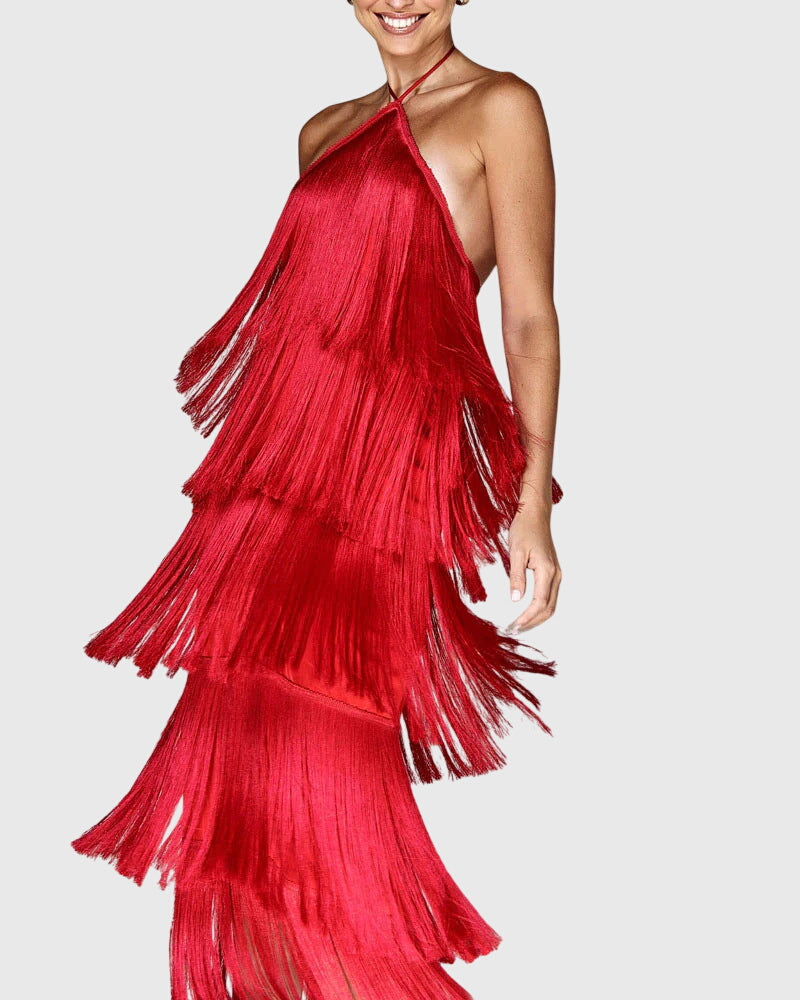 Artiselle - Tassel Formal Maxi Dress