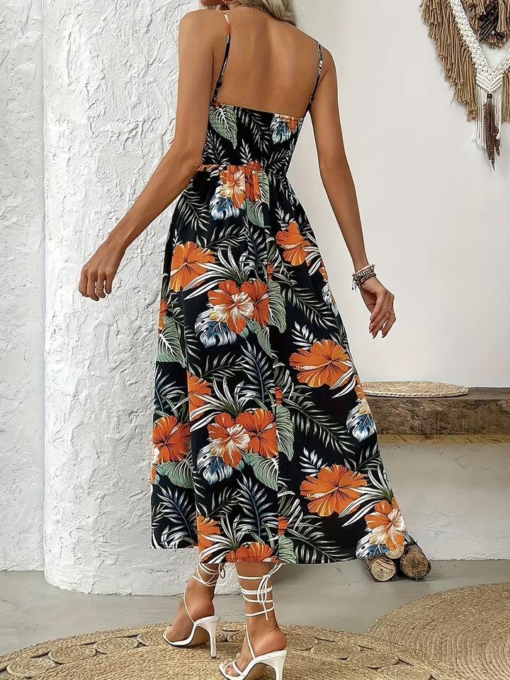 Lora - Elegant Floral Maxi Sundress For Women