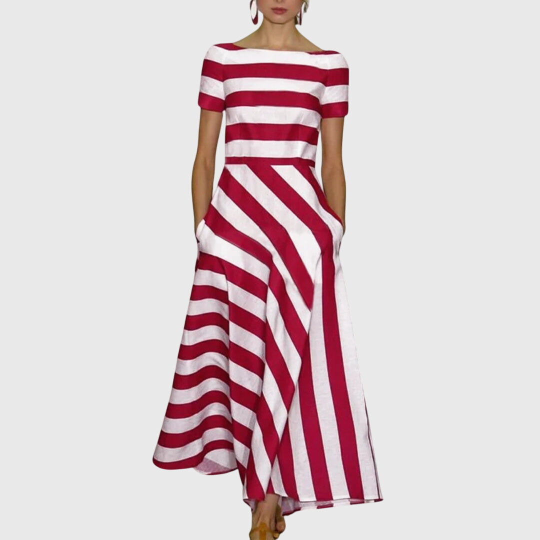 Carly - Striped Summer Maxi Dress