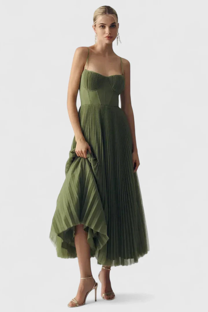 Sky - Chic Sweetheart Neckline Maxi Dress