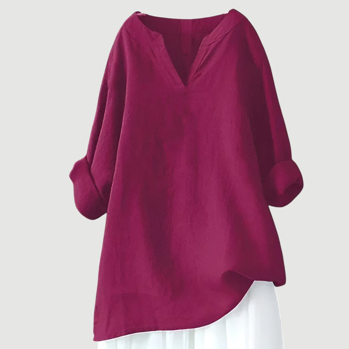 Nicole - Airy and Comfortable V-Neck Top
