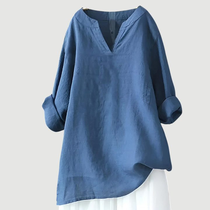 Nicole - Airy and Comfortable V-Neck Top