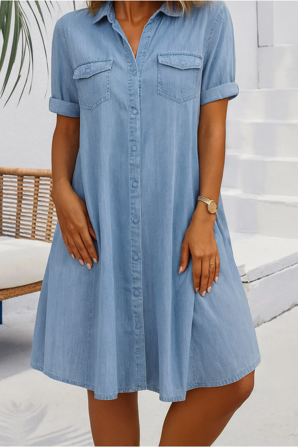 Jennifer - Lightweight Denim-look Dress Women