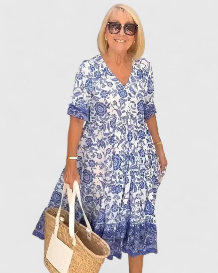 Meredith - Elegant Women Floral Dress