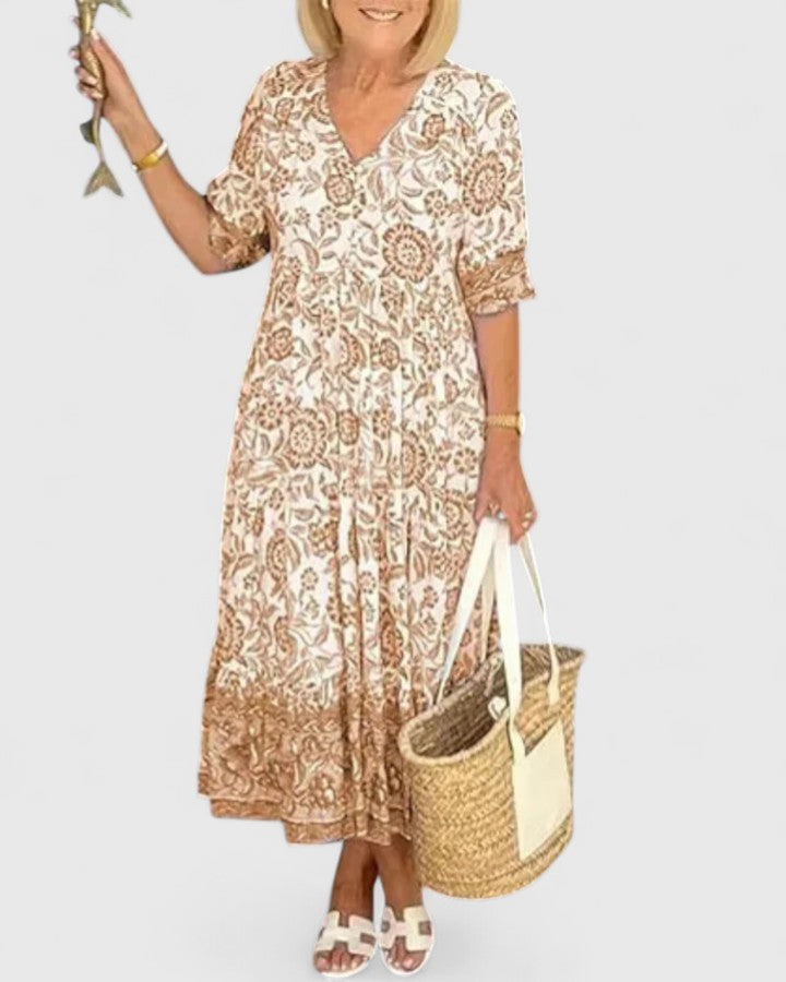 Meredith - Elegant Women Floral Dress