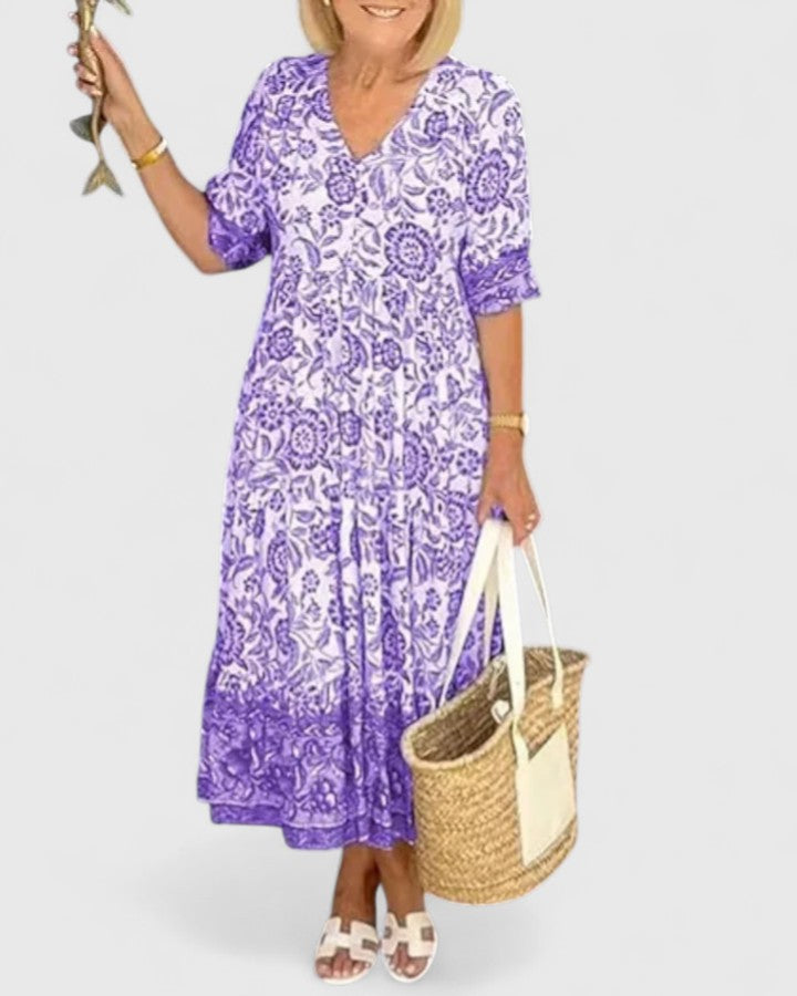 Meredith - Elegant Women Floral Dress