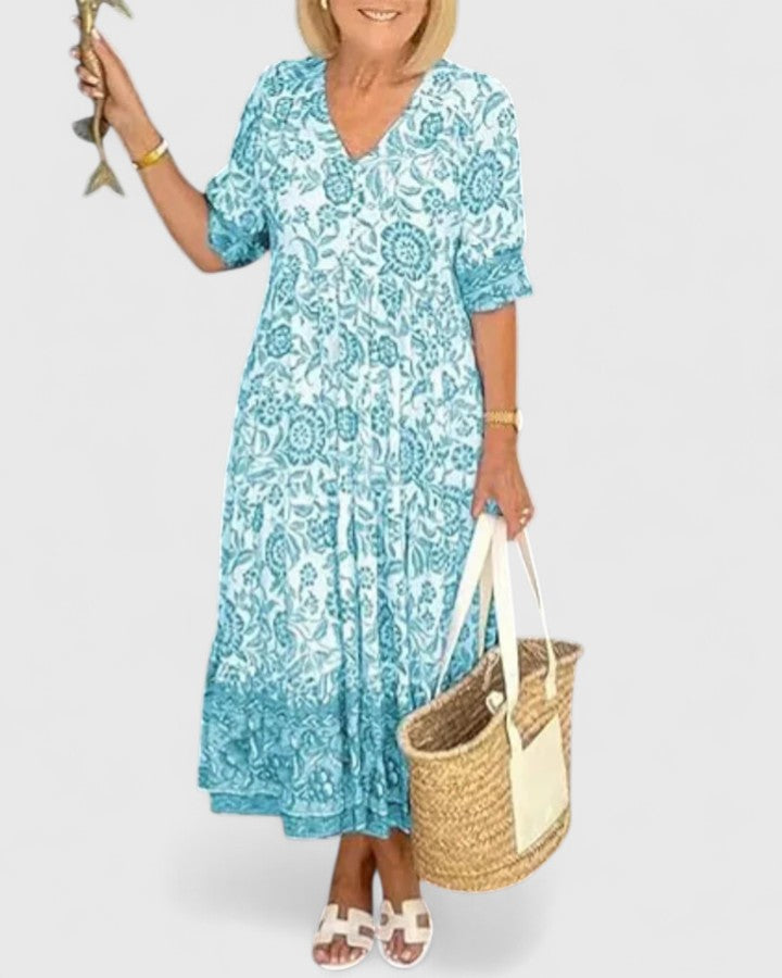 Meredith - Elegant Women Floral Dress