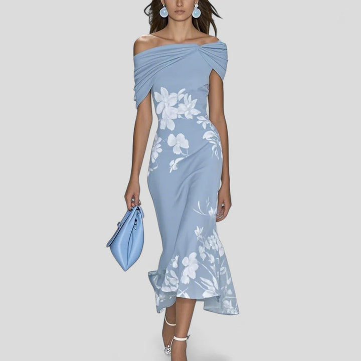 Isa - Elegant Floral Spring Midi Dress