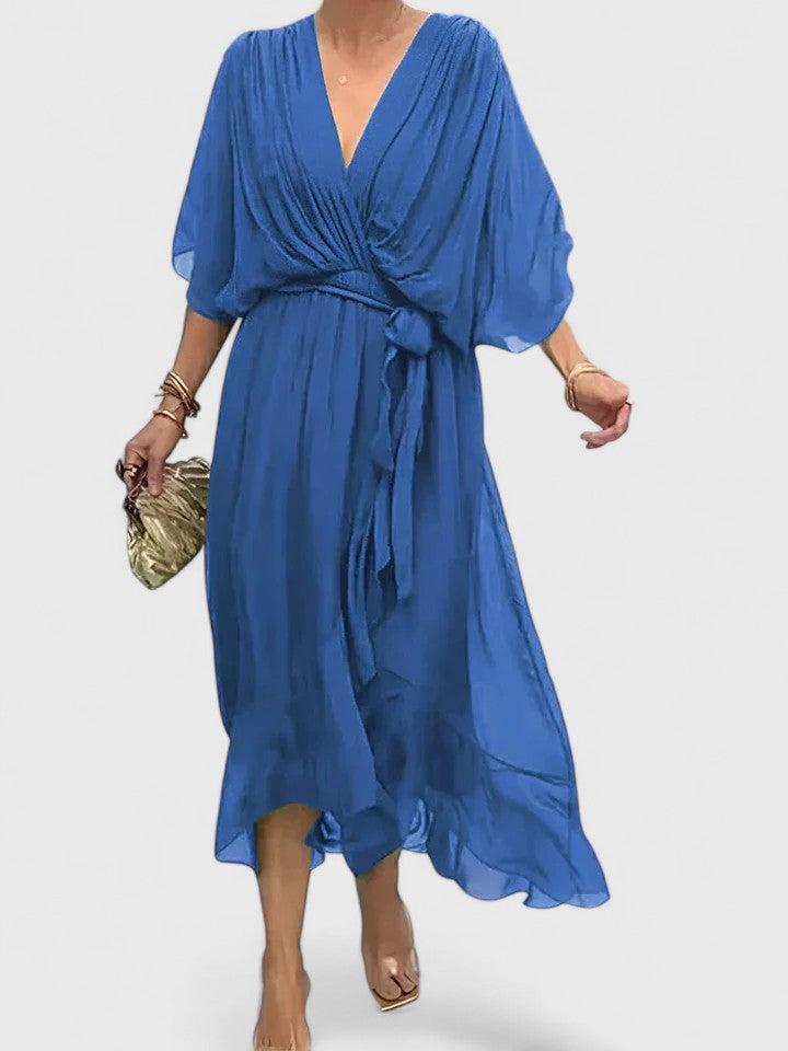 Nada - Elegant V Neck Formal Dress