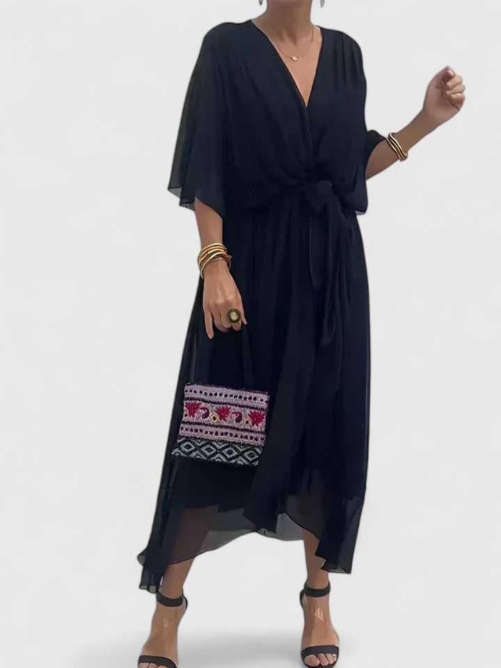 Nada - Elegant V Neck Formal Dress