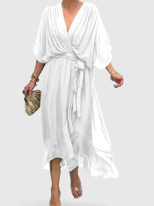 Nada - Elegant V Neck Formal Dress