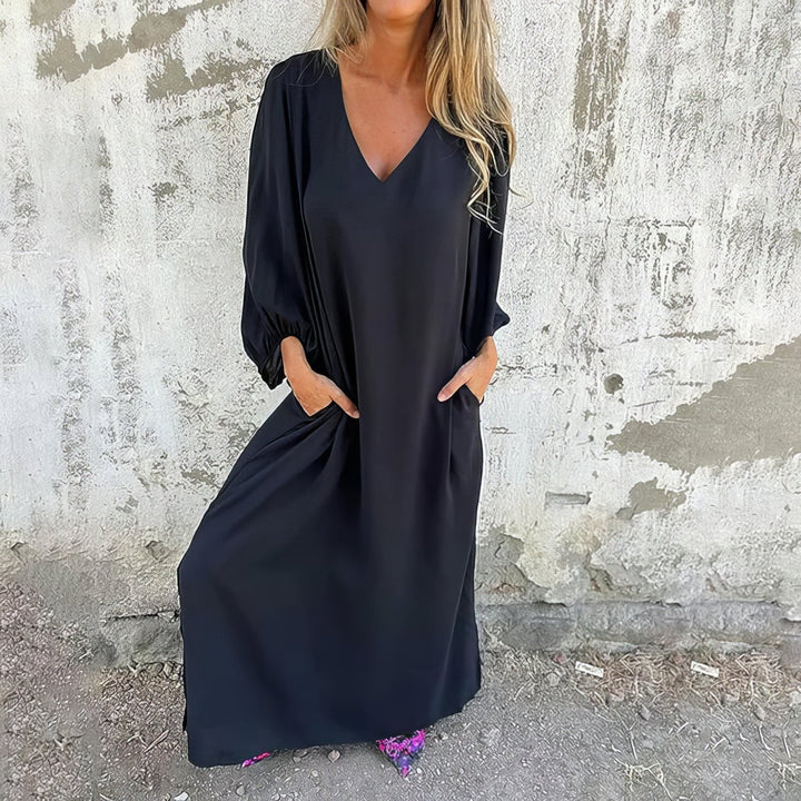 Solana - Flowing Everyday Maxi Dress with Pockets