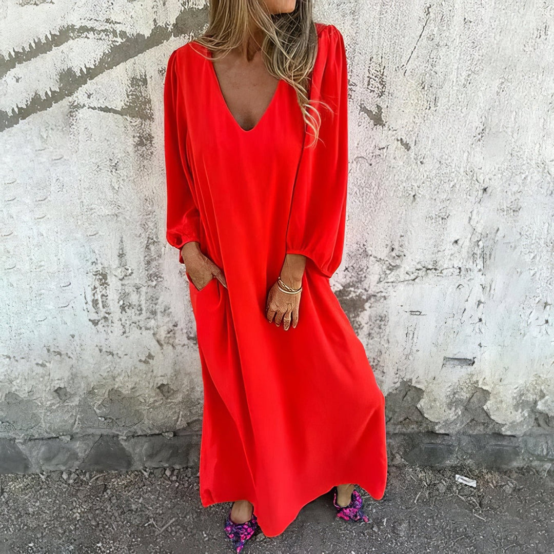Solana - Flowing Everyday Maxi Dress with Pockets