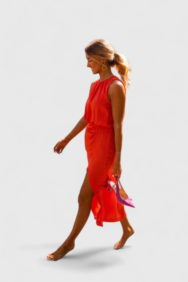Theonae - Comfortable Summer Midi Dress