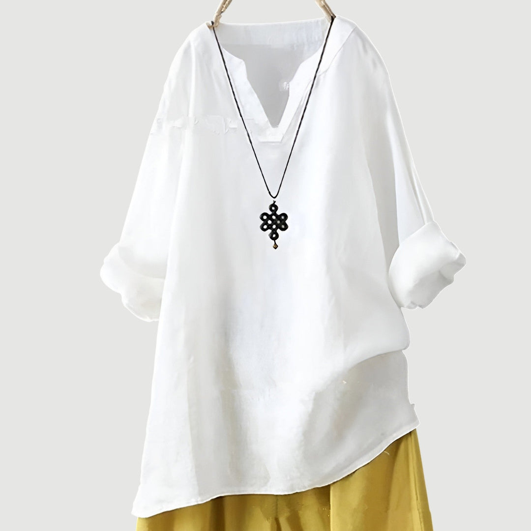 Nicole - Airy and Comfortable V-Neck Top