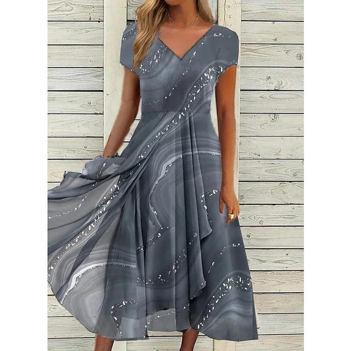 Emily - V-neck Midi Dress For Women