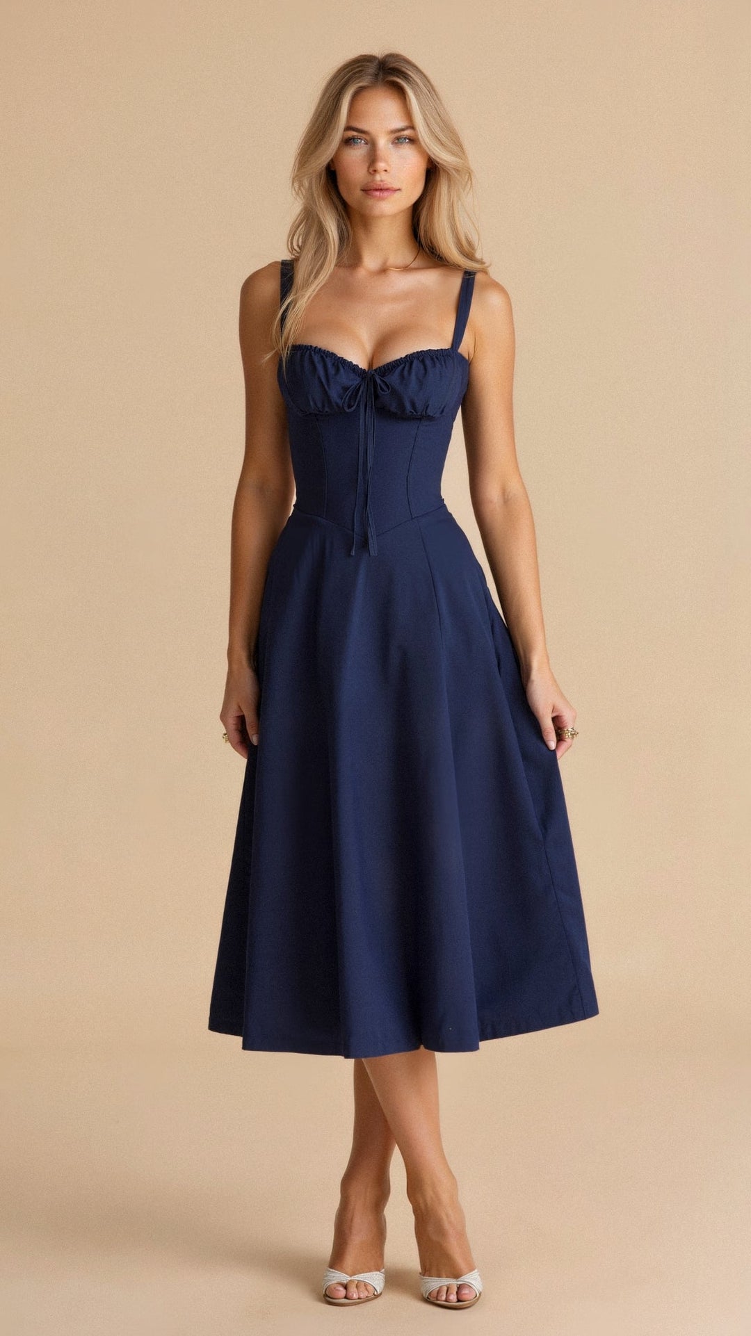 Lux - Elegant Waist Summer Dress with Flattering Fit