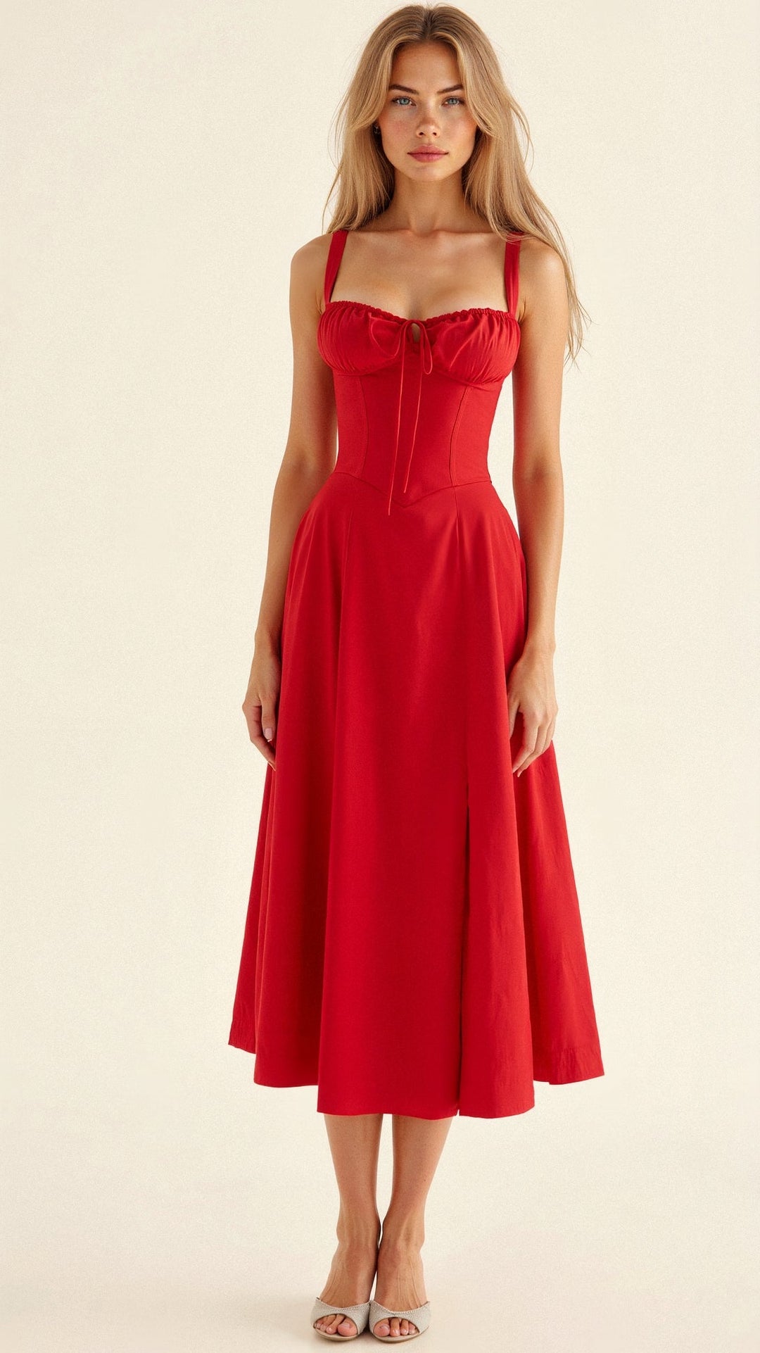Lux - Elegant Waist Summer Dress with Flattering Fit