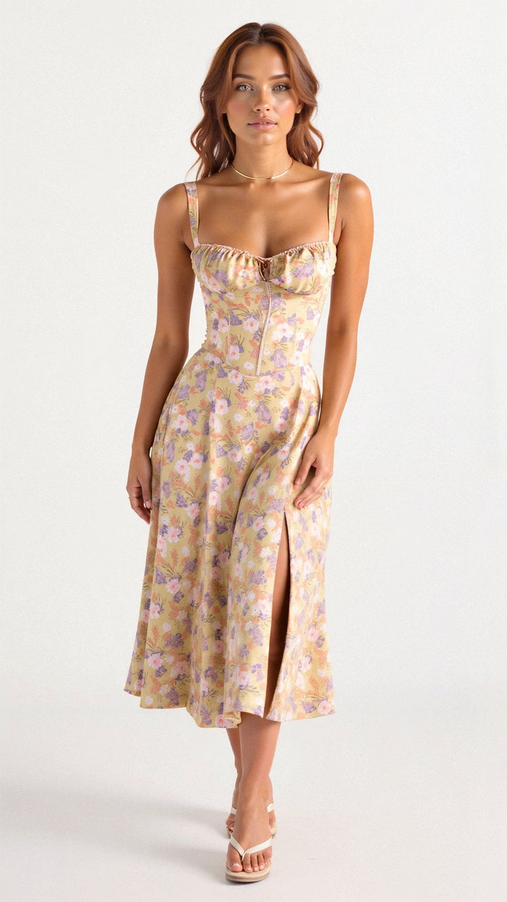 Lux - Elegant Waist Summer Dress with Flattering Fit