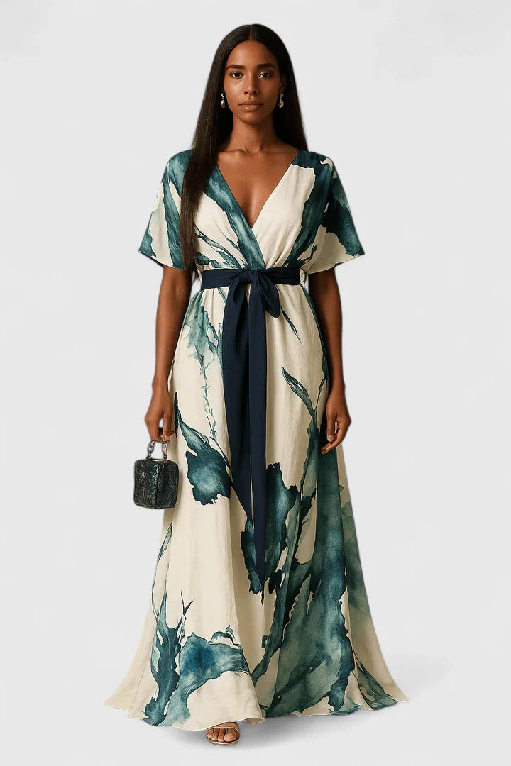 Xavry - Sophisticated V Neck Maxi Dress