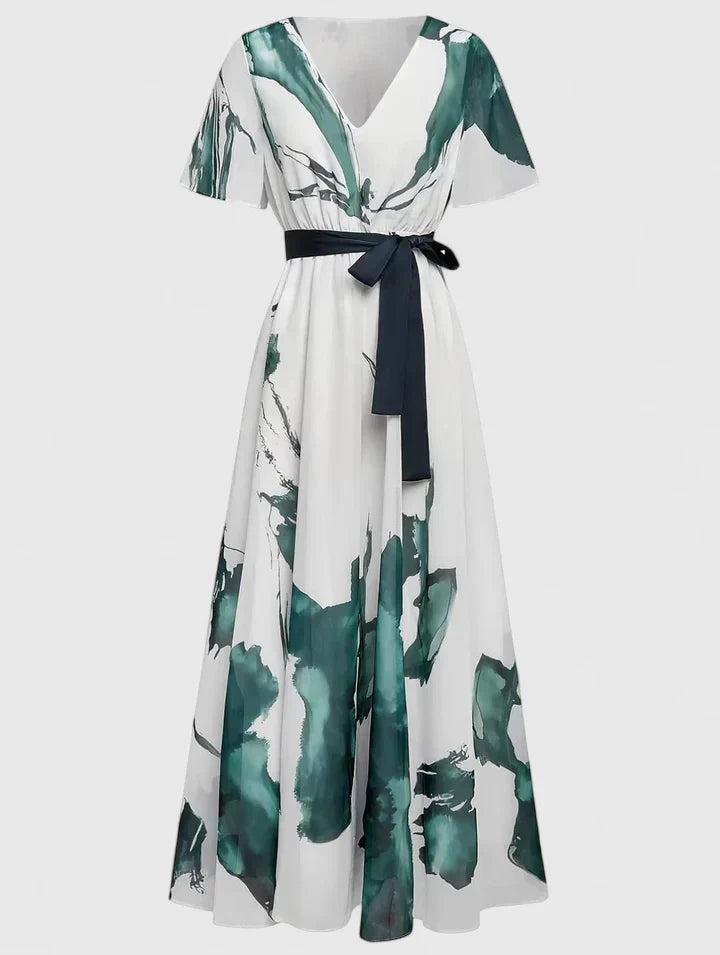 Xavry - Sophisticated V Neck Maxi Dress