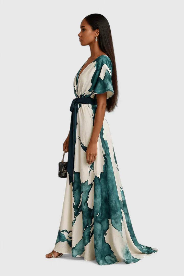 Xavry - Sophisticated V Neck Maxi Dress