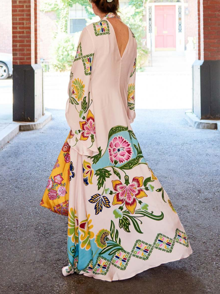 Noelle - Women Long Sleeve Floral Maxi Dress