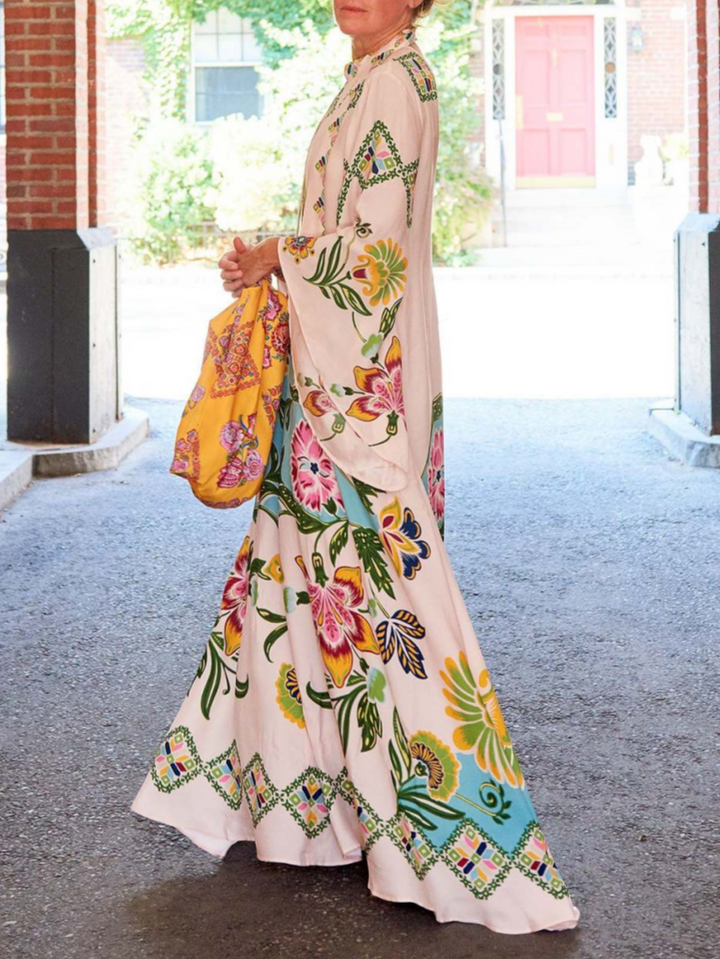 Noelle - Women Long Sleeve Floral Maxi Dress