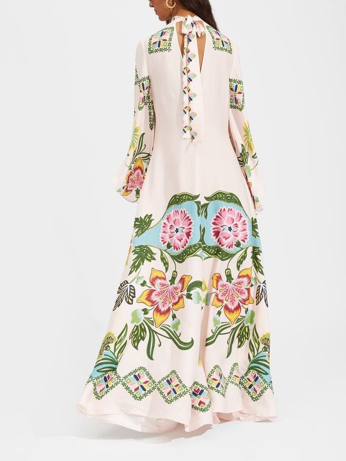Noelle - Women Long Sleeve Floral Maxi Dress