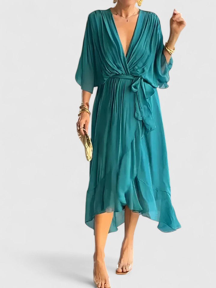 Nada - Elegant V Neck Formal Dress