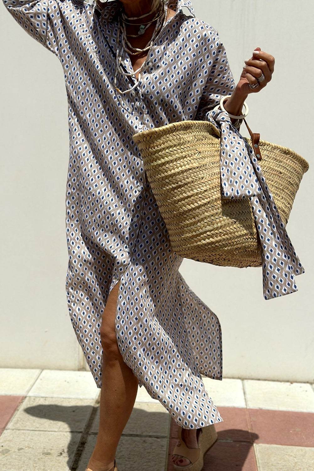 Zoey - Stylish Quarter Sleeve Midi Summer Dress