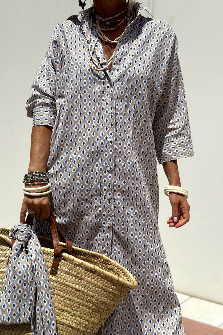 Zoey - Stylish Quarter Sleeve Midi Summer Dress