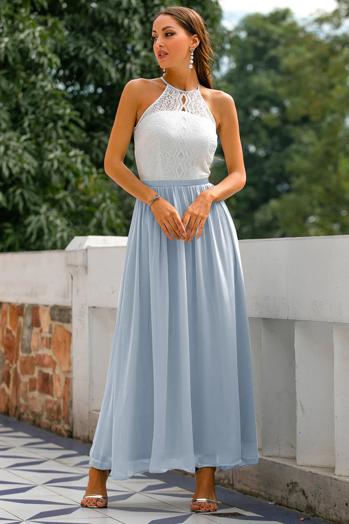 Madie - Women Wedding Guest Halter Maxi Dress